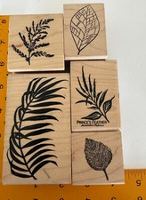 Leaf Set of 5 Rubber Stamps by Various Manufacturers
