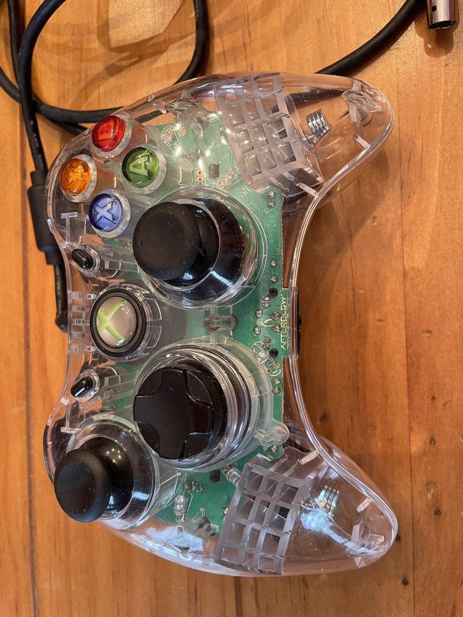 Xbox 360 Wired Clear Afterglow Controller Model PL-3602 | eBay