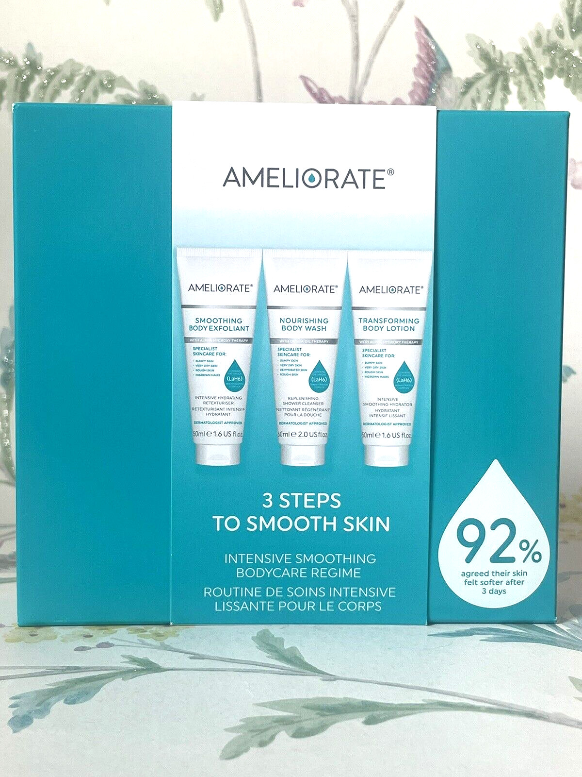 Ameliorate Body Wash Exfoliant Lotion 3 Steps To Smooth Skin Gift Set Kit