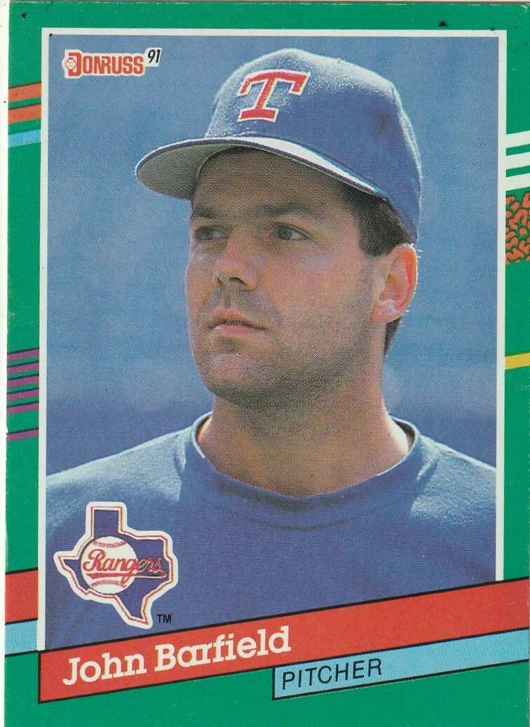 FREE SHIPPING-MINT-1991 Donruss John Barfield #688 RANGERS PLUS BONUS CARDS
