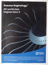 9/2009 PUB SNECMA SAFRAN ENGINE ENGINE AVIATION SPACE CFM56 LEAP ORIGINAL AD
