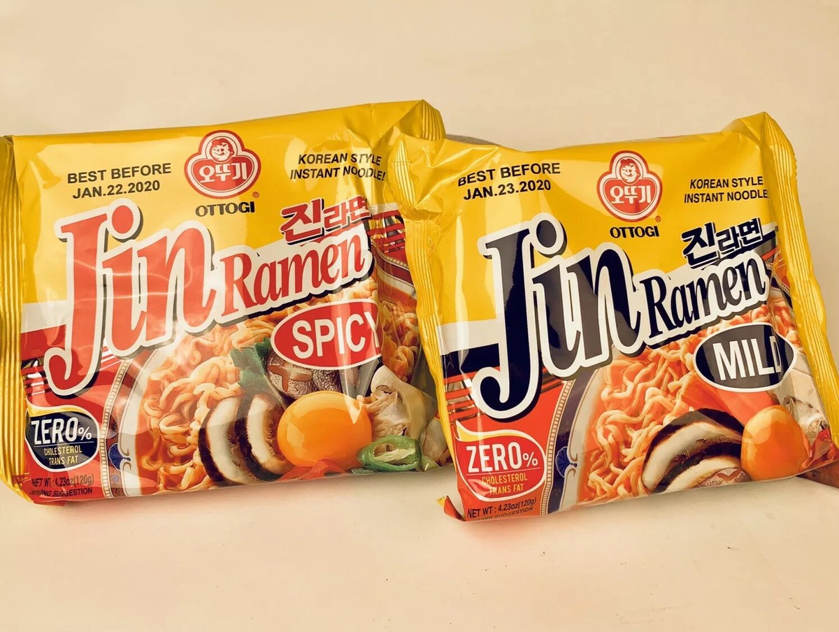 8-16 packs] Ottogi OTOKI Korean Instant Noodle Soup Spicy Hot Jin