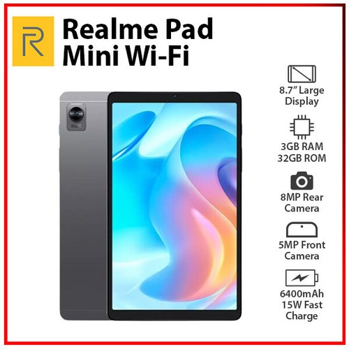 (Wi-Fi) Realme Pad Mini Wi-Fi GRAU 3 GB + 32 GB Global Ver. Android PC Tablet (NEU) - Bild 1 von 5