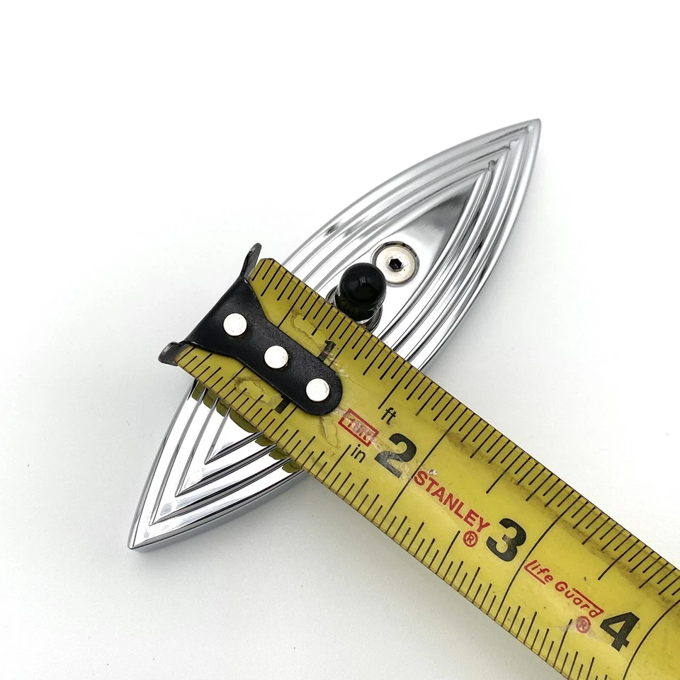 Espejo retrovisor cromado ovalado pequeño Paul Yaffe Bagger Nation Harley Touring único Foto 4 de 4