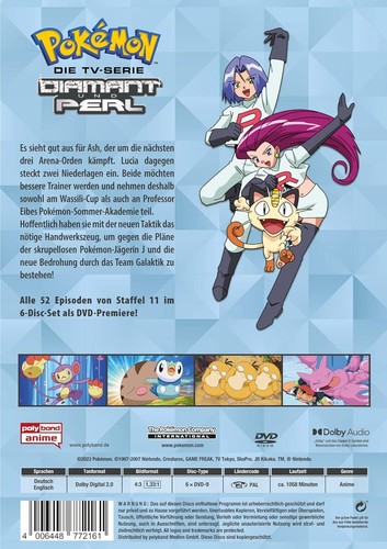 POKEMON-STAFFEL 11 - MATSUMOTO,RICA/OTANI,IKUE/KAORI/+ 6 DVD NEU - Bild 2 von 2
