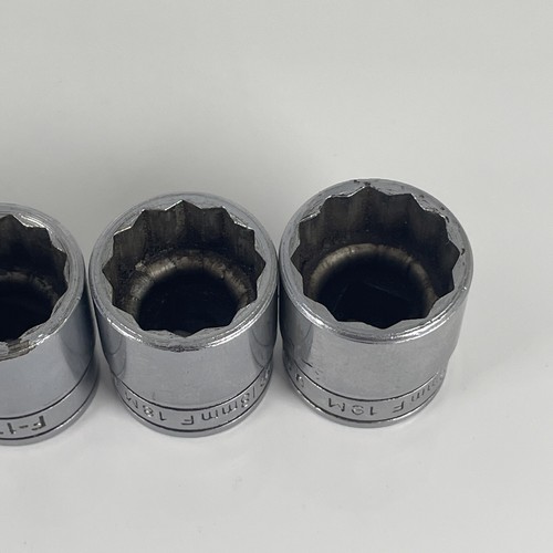 6 piece SNAP-ON 3/8" Drive 12 Point Shallow Chrome Metric Socket Set 14mm - 19mm - Picture 14 of 14