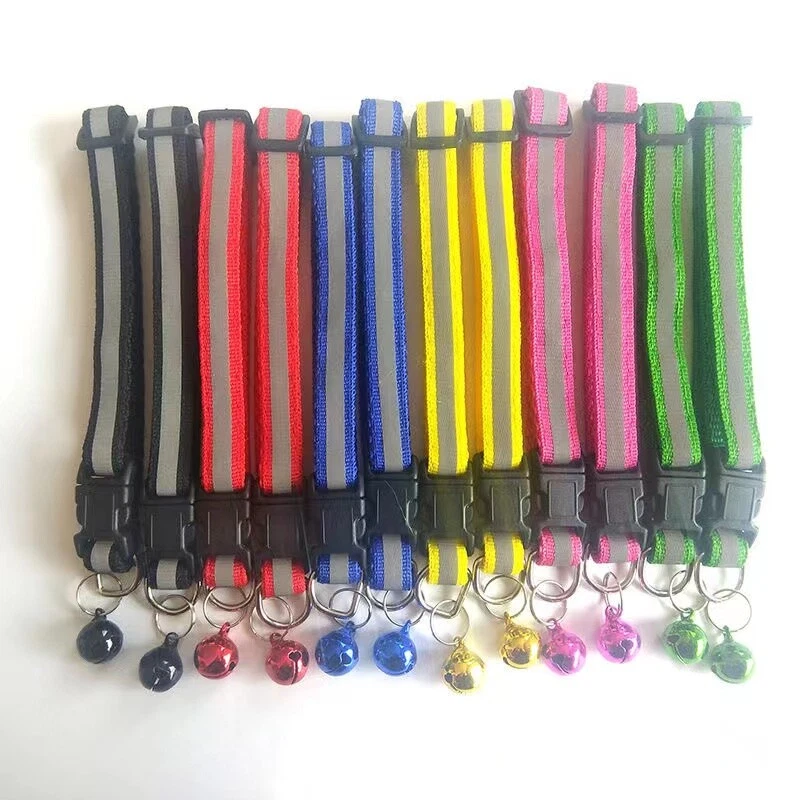 Reflective Cat Safety Collar with Bell for Cat Kitten Small Dog Nylon Adjustable - Image 3 of 4