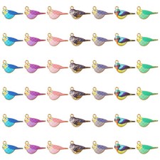 35pcs Bird Charms Flying Pendants Dangle Charms w/ Loop for Jewelry Making Bulk