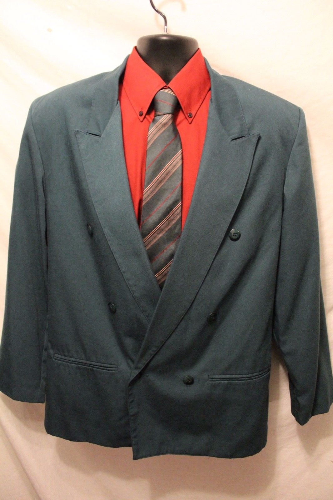 Checkpoint Blazer Polyester Blend Green Double Br… - image 2