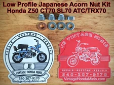 Cylinder Head - Low Profile Japanese Acorn Nut Kit - Honda Z50 CT70 SL70 ATC70