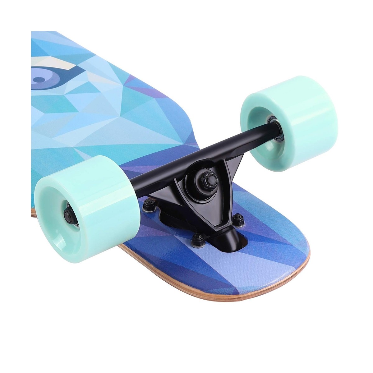 FunTomia Longboard Drop Through – Bois D’érable, Flexibilité Réglable, Roues 80A, Pour Cruising Et Slides