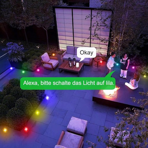 20X WIFI RGBW+IC LED Terrassen Bodeneinbaustrahler Decken Einbaustrahler Lampe - Bild 6 von 15
