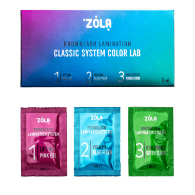 ZOLA Brow & Lash Lamination Kit - Classic System Color Lab (3 x 1ml Beutel)