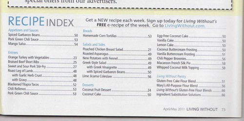 Living Without ~Gluten Free Allergies & Food Sensitivities Recipes Apr/May 2011 - Foto 3 di 4