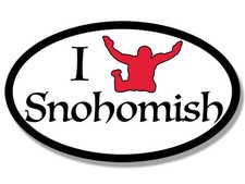 5" i heart the snohomish sky diver decal bumper sticker made in the usa