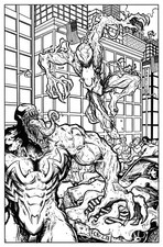 VENOM VS CARNAGE SPIDER-MAN Chris McJunkin 11x17 Original Art SALE!