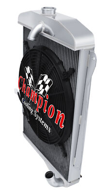 KR Champion 3 Row Radiator W/ 16'' Fan for 1940 1941 Chevy Special Deluxe L6 Eng
