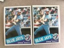 1985 Topps Baseball Card #128 Ernie Whitt Toronto Blue Jays Nm/Mt Free Shipping!