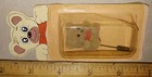 Vintage Velvet Fuzzy Brown Teddy Bear Stick / Brooch Pin, NEW in Package. — photo 1