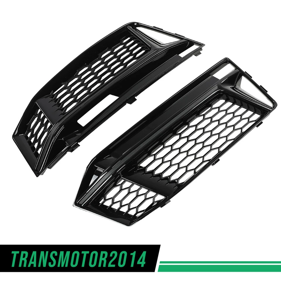 RS5 Style Fog Light Grill Bezel Cover Fit for Audi A4 B9 S-line/S4 B9 2016-2018 Foto 4 de 4
