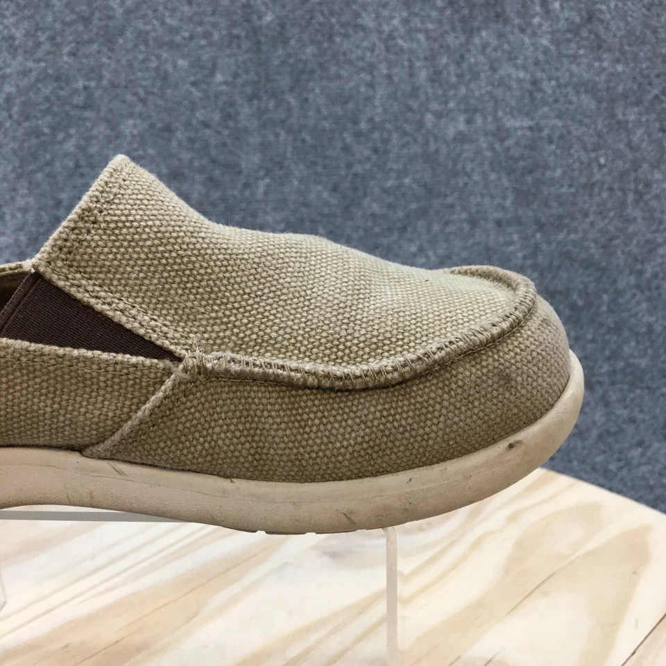 Crocs Shoes Youth 4 Boys Sta Cruz Casual Slip On Moc Loafer Flats Brown Fabric - Image 3 of 4