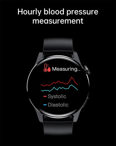 Smartwatch Uomo quadrante tondo Chiamate sport Bluetooth Orologio Total Balck - Afbeelding 8 van 22