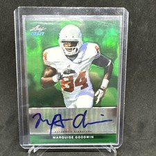 2013 Leaf #BA-MG3 GREEN Marquise Goodwin RC Auto #ed/ 10 Texas Longhorns SSP!