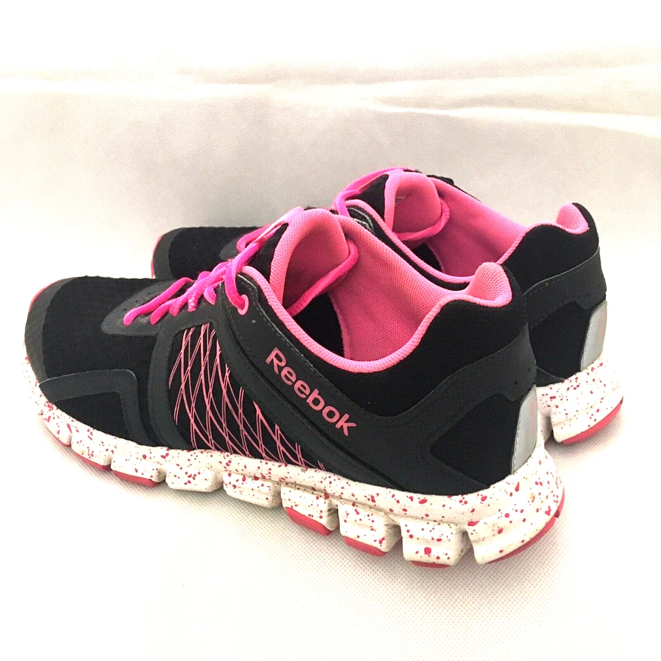 Zapatillas deportivas para correr Reebok Smoothflex 2.0 para mujer talla 11 negras rosas Foto 2 de 4