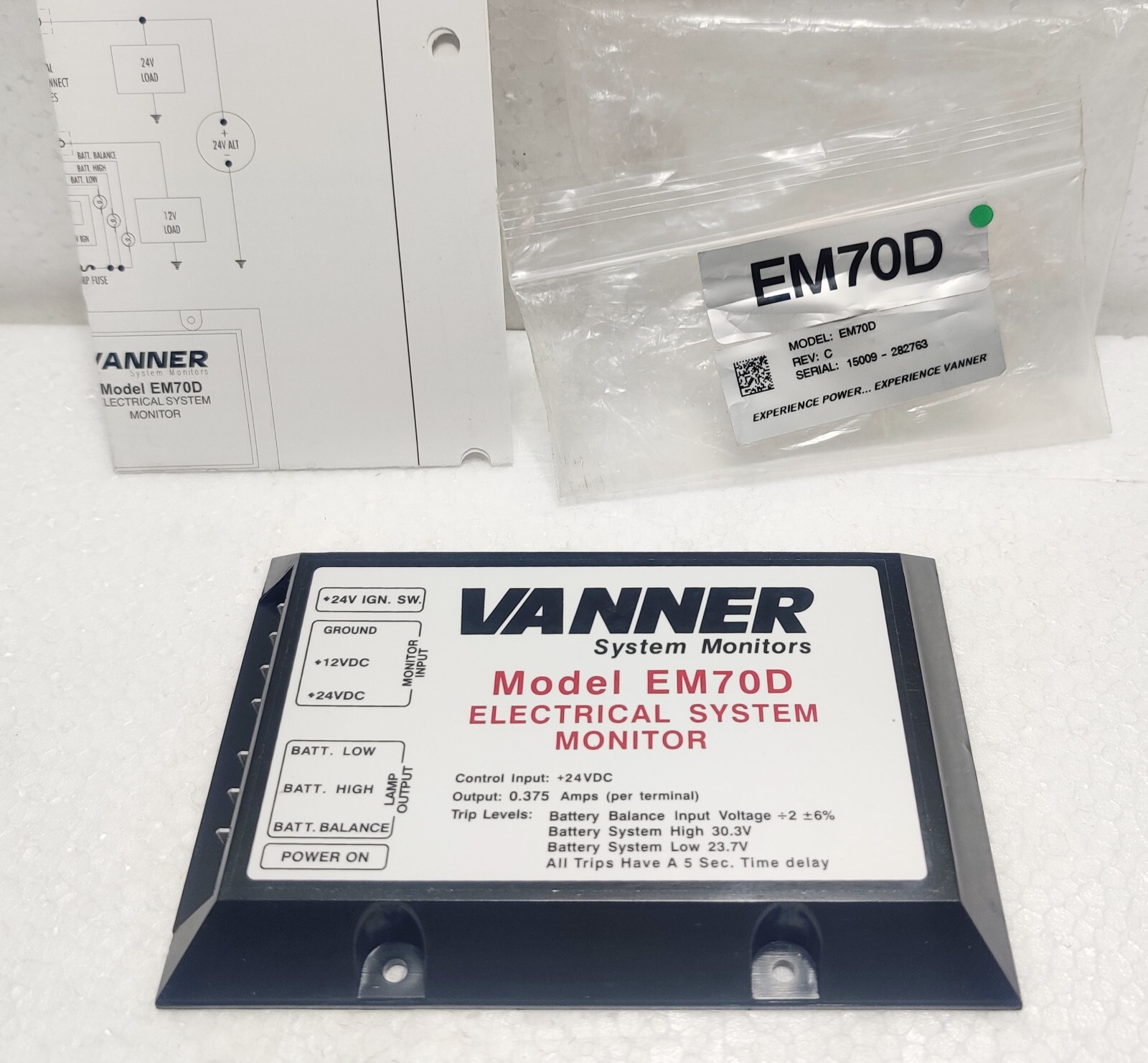 Vanner EM70D Rev. C Monitor Di Sistema Elettrico