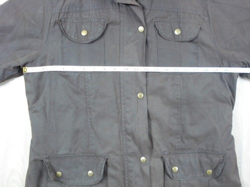 Rydale Jacket Woman UK 16 Waxed Coat Brown Hiking Biker Style Cotton Wool Padded - Picture 13 of 23