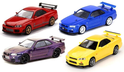 Mini GT Tarmac Works INNO64 - Nissan Skyline GT-R R34 - Modellauto 1:64