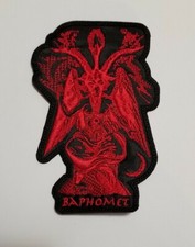 BAPHOMET GOAT RED EMBROIDERED PATCH