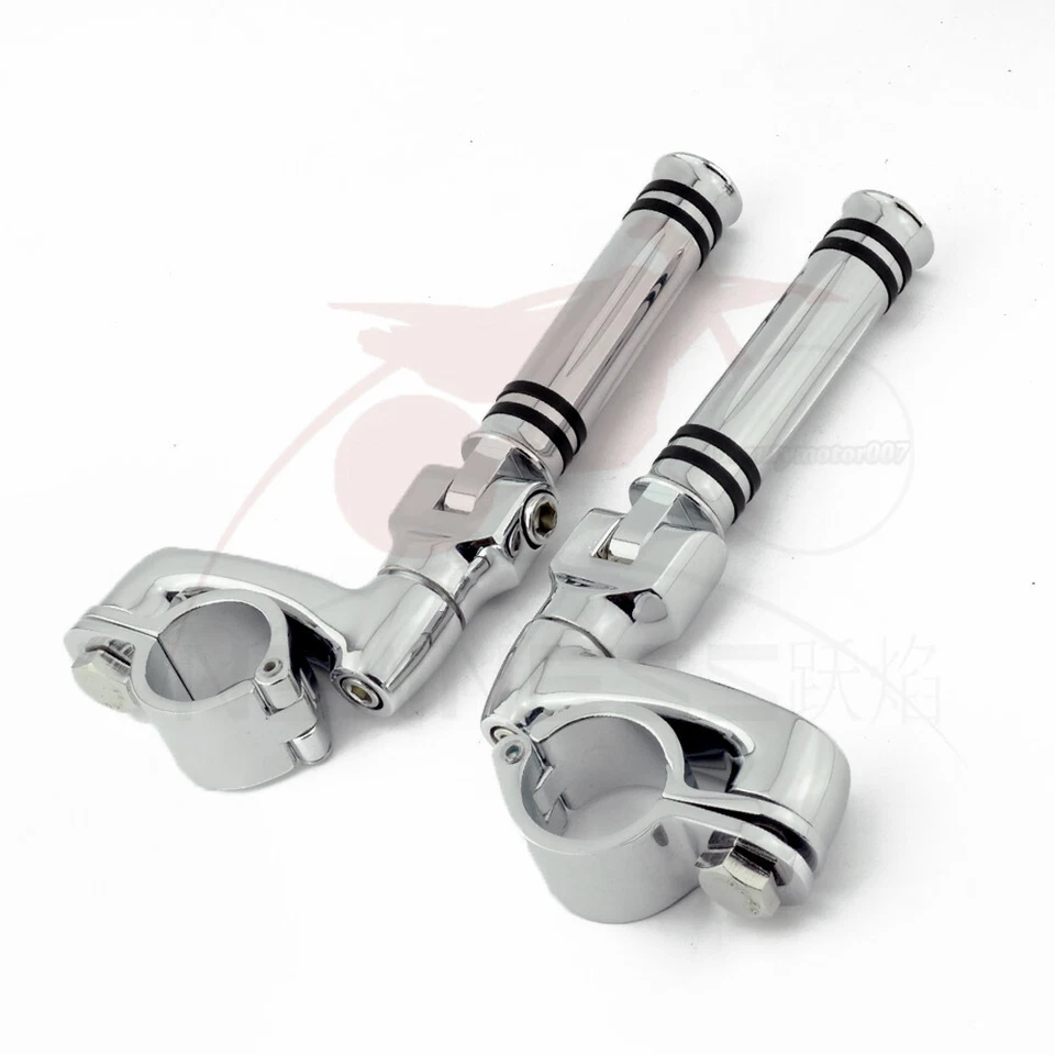 Clavijas de pie de carretera de 1 1/4" para motocicleta Harley Touring Road King Street Crash Foto 2 de 4