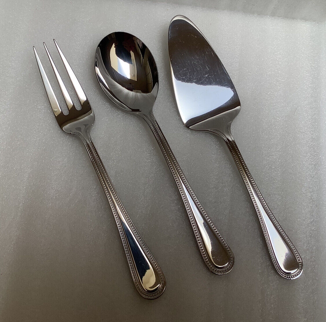 Strachan 18 10 Stainless English Special Campaign Bead Fork Meat 3 Pieces Serving Reservation