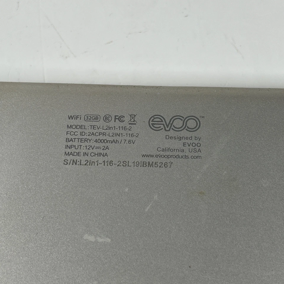 Laptop Evoo TEV-L2in1-116-2 Win 10 32GB 4GB RAM WiFi Intel Foto 2 de 4