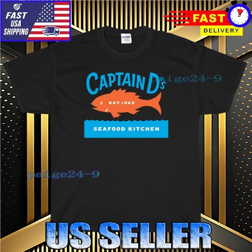 NEW CAPTAIN D'S SEAFOOD RESTAURANT LOGO T-SHIRT FUNNY USA UNISEX TEE SIZE S-5XL - 第 1/6 張圖片