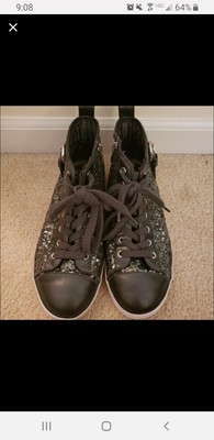 silver sparkly high tops