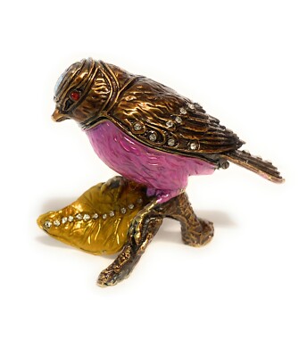 Bird Trinket Box,  jewelry box, Bird Figurine, Collectibles, Decorative, Gifts