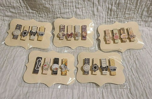 Pinzas de ropa inteligentes artesanales varios motivos florales, animales, regal 20 en total   - Imagen 1 de 7