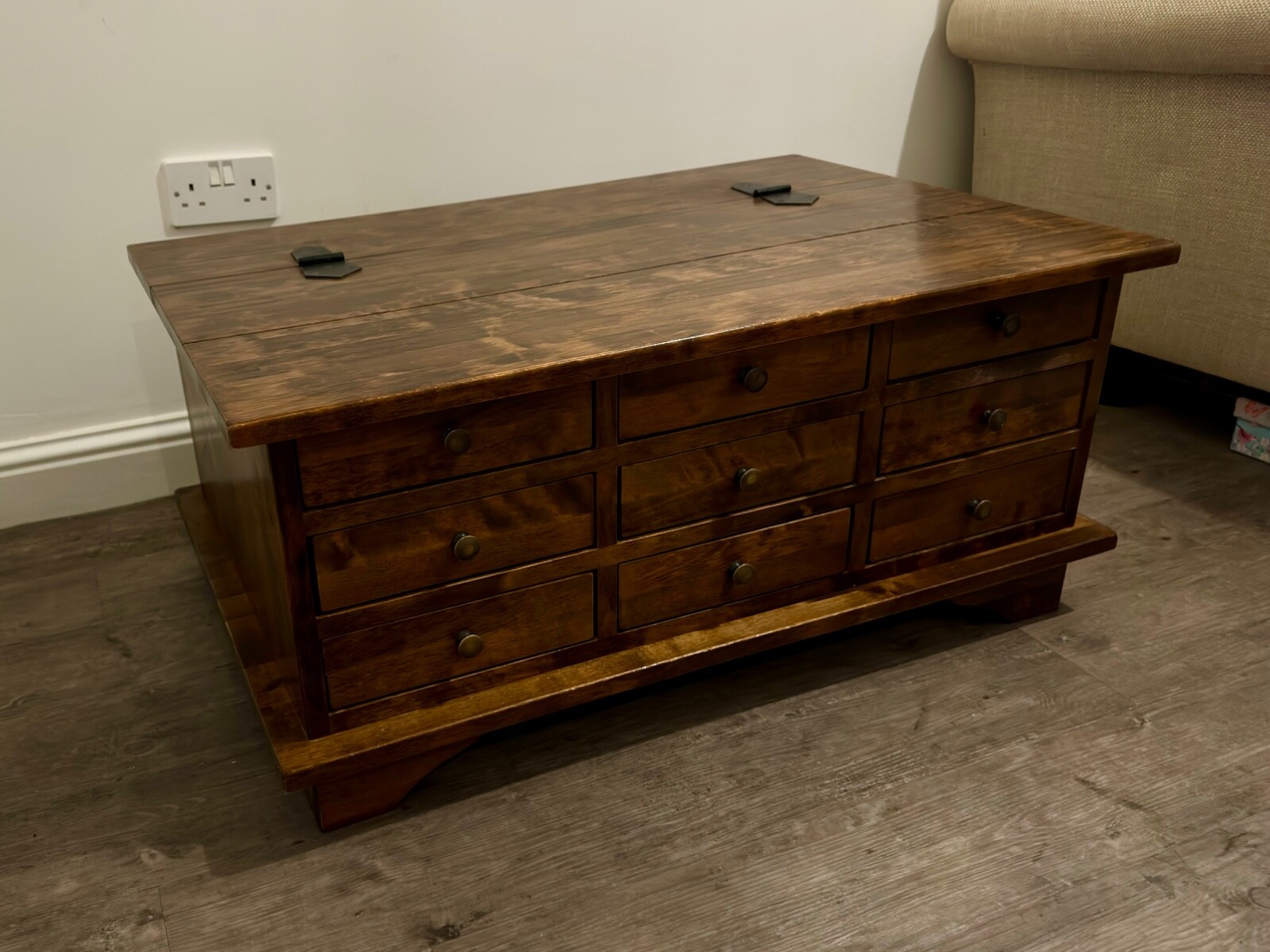 Laura Ashley dark chestnut Garrat 9 Drawer Coffee Table eBay
