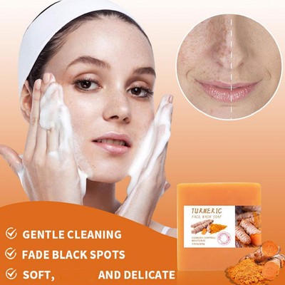 Kojisäure Bad Dusche Gesichtswasser Kurkuma Seife Handgemachte Seife U9W9
