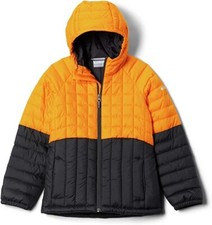 NWT Columbia Youth Boys Humphrey Hills Puffer Jacket Flame Orange/Shark Medium