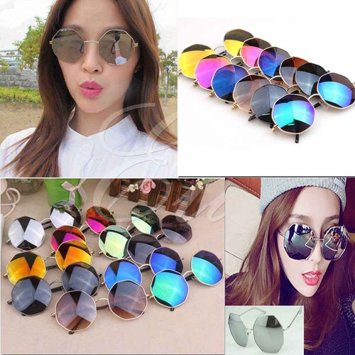 Occhiali da sole esagonali donna Classic Eye WEAR MODA RETRÒ TONALITÀ  OCCHIALI VINTAGE | eBay