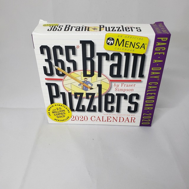 Mensa 365 Brain Puzzlers Page-A-Day Calendar 2020(open box) | eBay