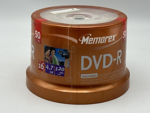 Memorex 16X 4.7GB Blank Recordable DVD-R Disc 50 SPINDLE - Picture 2 of 3