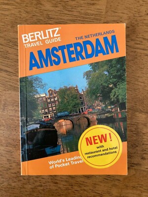 Berlitz Travel Guide To Amsterdam The Netherlands 1990 Color Pocket Paperback 
