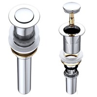 Automatik Ablaufgarnitur Push Open Pop Up Chrom Messing Ablauf Abfluss PU05