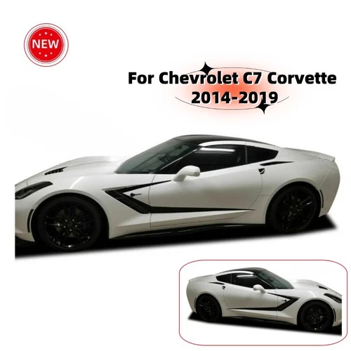 For Chevrolet C7 Corvette 2014-2019 Car Sport Racing Vinyl Stripes Decals Kit 2X - Picture 3 of 6