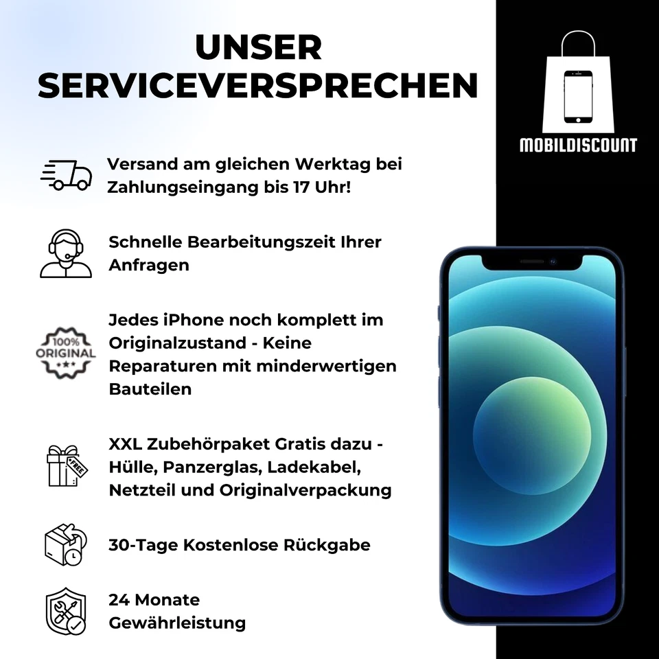 iPhone 12 Mini SEHR GUT Schwarz Blau Weiß Lila 64GB 128 GB 256 OVP ohne Simlock - Bild 3 von 4