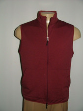 MENS ROBERT GRAHAM CARDIGAN FULL ZIP SIZE L POLYESTER SPANDEX RED SOLID 155